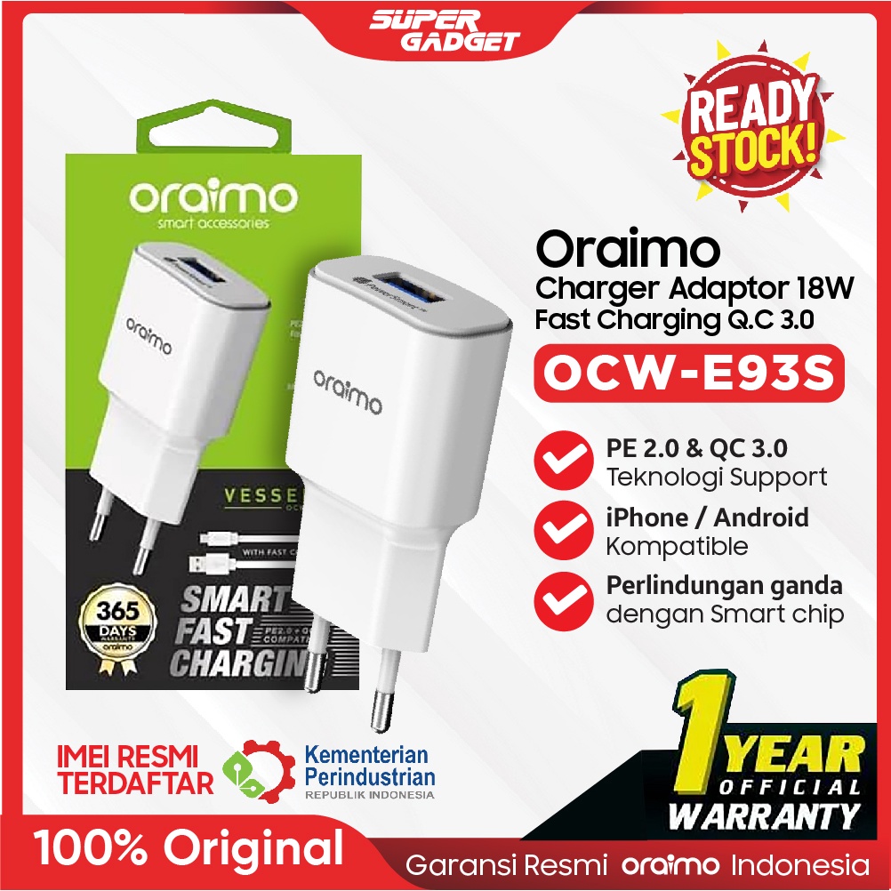 ORAIMO OCW-E93S Compatible Charger PE2.0 QC3.0