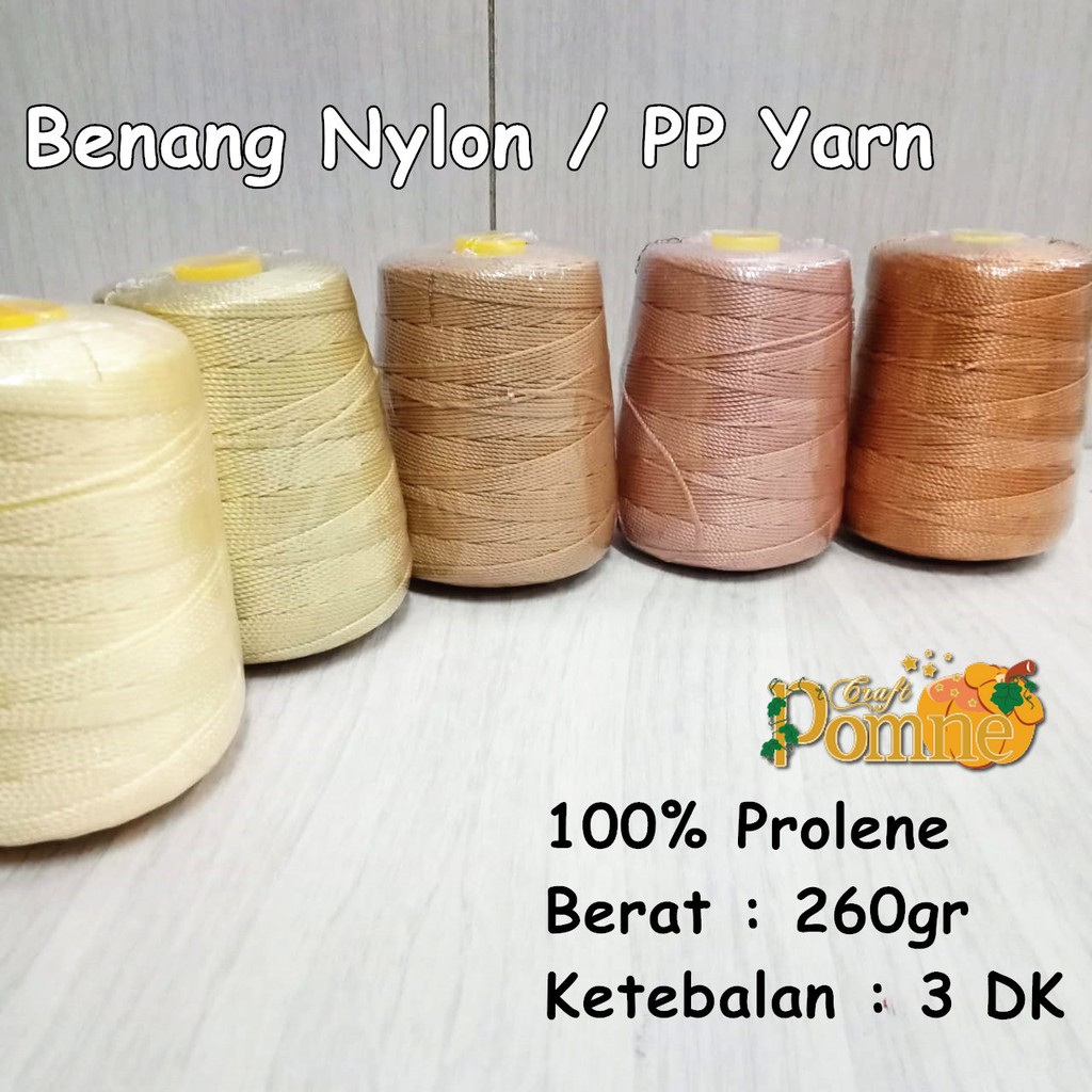 Benang Rajut Nylon / PP Yarn 260gr - Brown