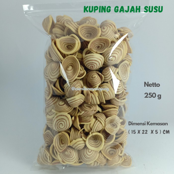 

Kue Kuping Gajah Mini Krem Susu Camilan Kiloan 250 g