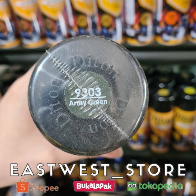 9303 Army Green<br />diton Premium Cat Semprot Spray Tahan Bensin Dan Tahan Retak Isi 400 Cc