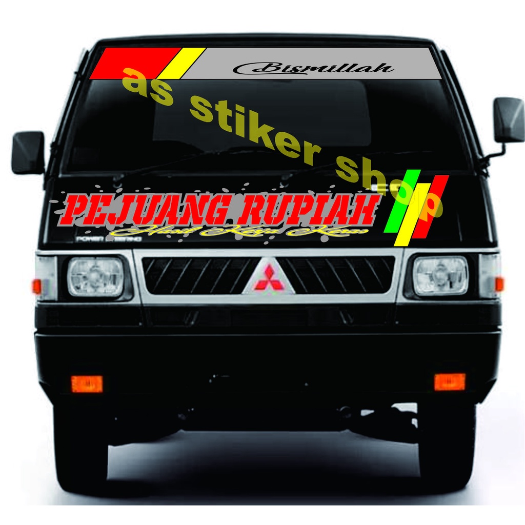 Terbaru cutting stiker mobil pemper depan mobil tss L300 grand max stiker pejuang rupiah