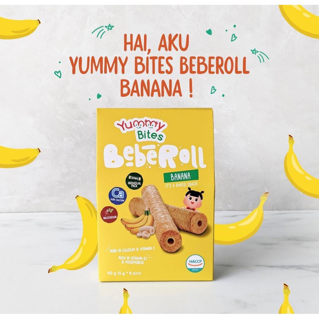 YUMMY BITES Beberoll 40g // Snack Bayi // Biskuit Bayi // Cemilan Bayi