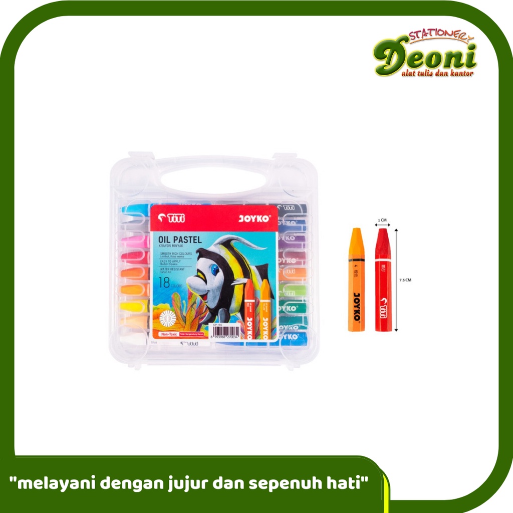 

JOYKO OP 18S Crayon Krayon Minyak Oil Pastel - 18 Warna