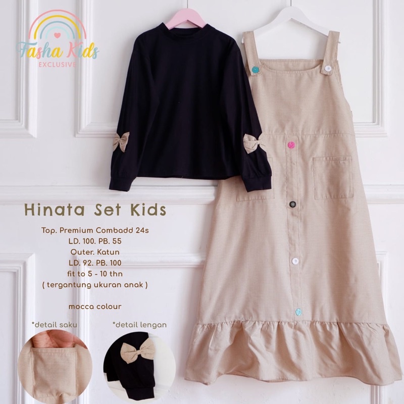 Baju Muslim Anak Bahan Katun Yanded • HINATA SET KIDS ORI BY FASHA HIJAB