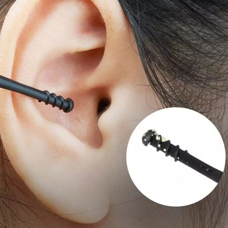 BIG SALE MRCAISEN KOREK KUPING SILICONE Earpick Pembersih Dua Sisi Wax Vac Silikon Lembut Spiral Penghilang K010