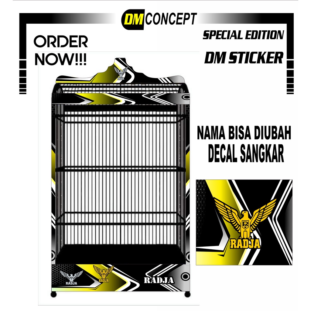 decal sangkar radja sticker sangkar kotak
