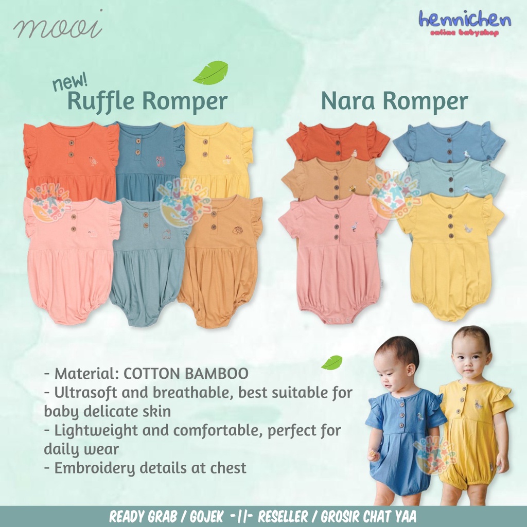 PROMO 7.7 PROMO BAJU LEBARAN MURAH MOOI ROMPER RUFFLE / NARA ROMPER ROMPER BAYI JUMPSUIT FASHION ANAK BAYI PEREMPUAN 0-24 BULAN