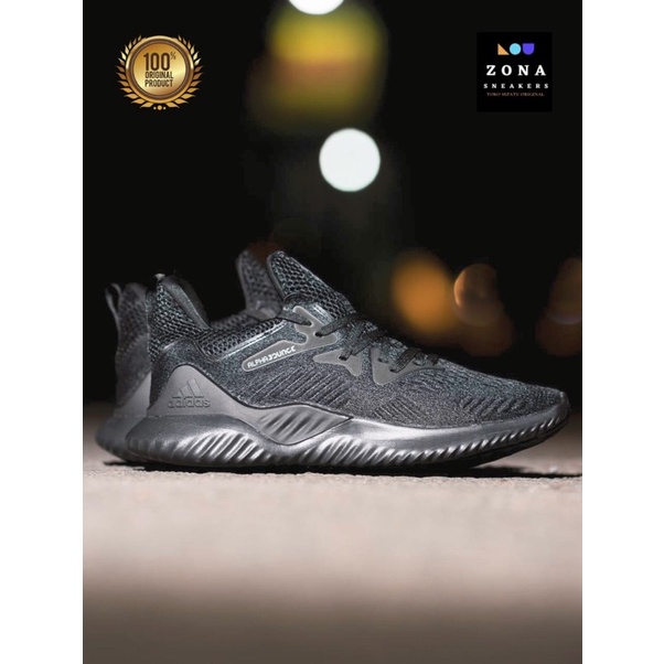 ADIDAS ALPHABOUNCE BEYOUND FULL BLACK || SEPATU ADIDAS 100% ORIGINAL