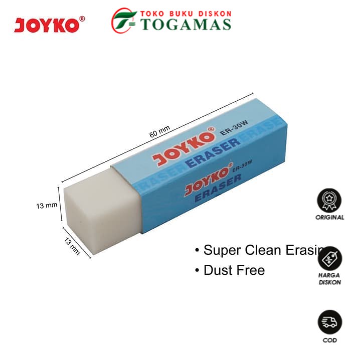 

READY STOCK !! ERASER JOYKO ER-30W (PUTIH/PANJANG)