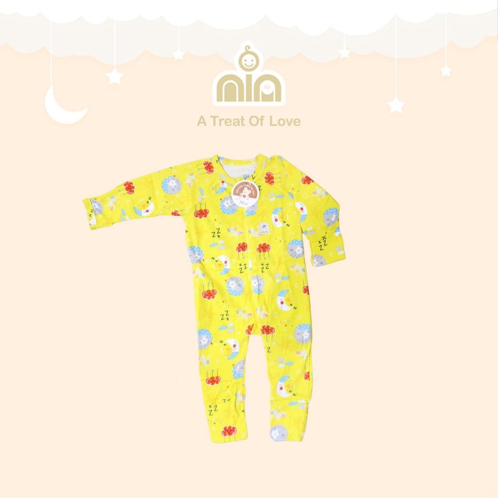 PROMO Sleepsuit Baju Bayi Motif Sleepsuit Nia Fullprint Baju Tidur Bayi