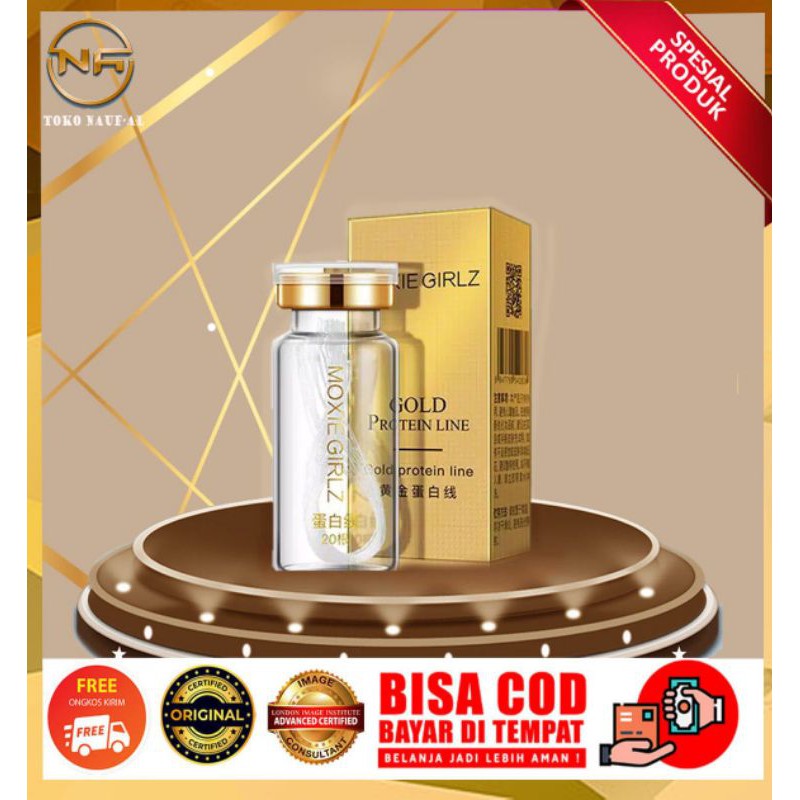 ORIGINAL MOXIE GIRLZ PROTEIN LINE PEPTIDE Tanam Benang Tanpa Jarum Perawatan kecantikan wajah emas