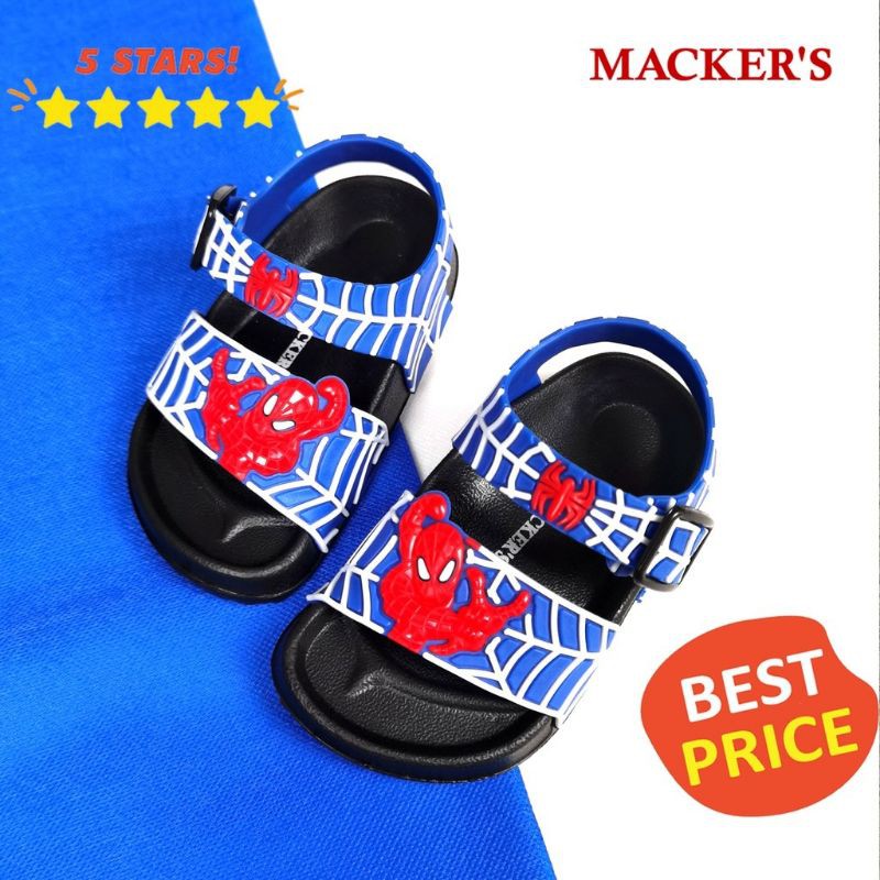 Sandal flip-flop karakter spyderman (macker's)