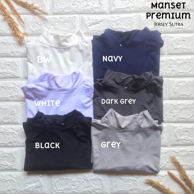 MANSET PREMIUM JERSEY SUTRA / HIJAB BAJU POLOS DALEMAN KEBAYA MURAH