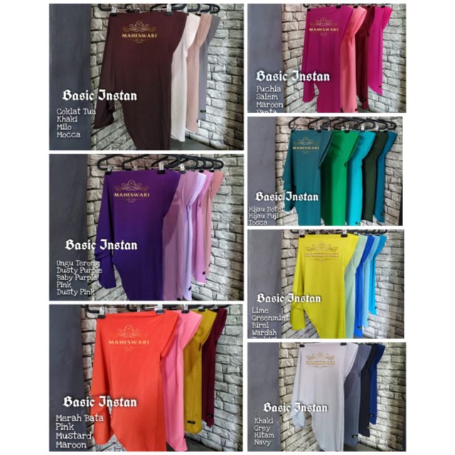 Hijab Basic Instan by Maheswari | 34 pilihan warna