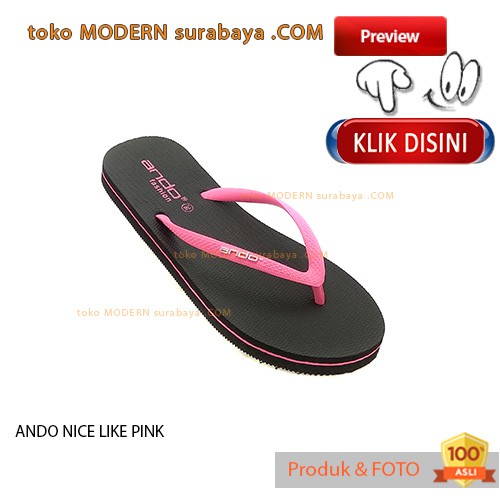 ANDO NICE LIKE PINK sandal wanita jepit casual