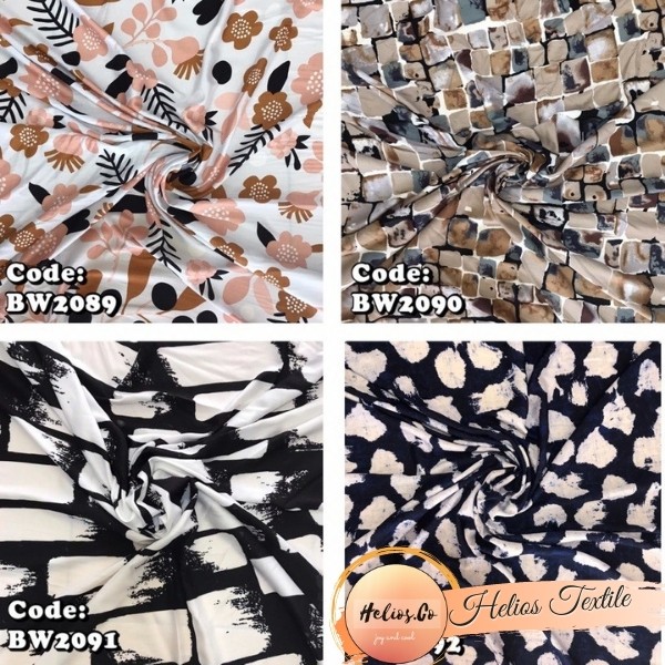 Bahan Kain Rayon Motif Viscose 1 / Kain Bahan Grosir / Kain Bahan Termurah