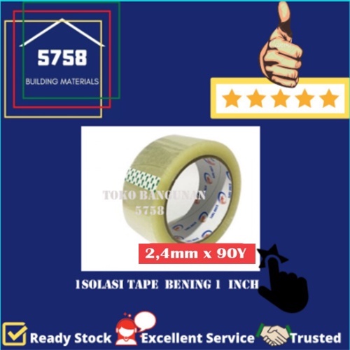 

STAR Lakban Isolasi Selotip Bening Transparan 1 Inch 24mm x 90yard