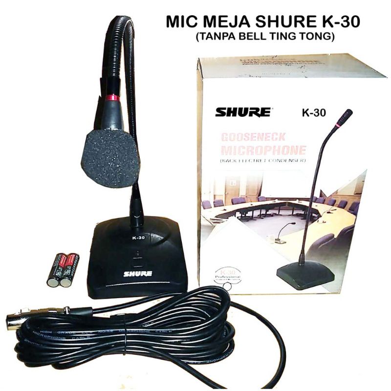 Mic Meja Podium Shure K30 K-30 K 30 Gooseneck TERBAIK