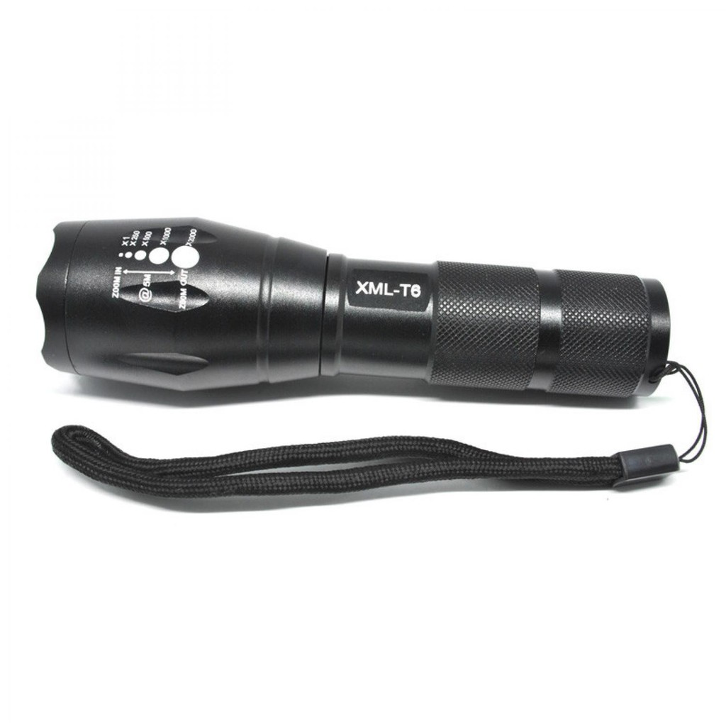 Senter LED Cree XM-L T6 2000 Lumens - Senter SWAT Police Himalaya Super Terang Jarak Jauh