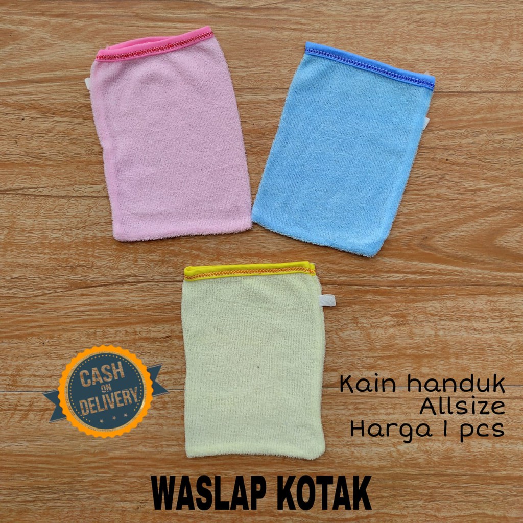 1/2 LUSIN (6 pcs) Waslap bayi model KOTAK grosir TERMURAH