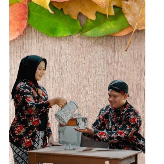 {BIH.26Au22ᴬ} Baju Surjan pria  Kebaya wanita motif kembang  Kebaya bunga Baju Adat Jawa baju MC