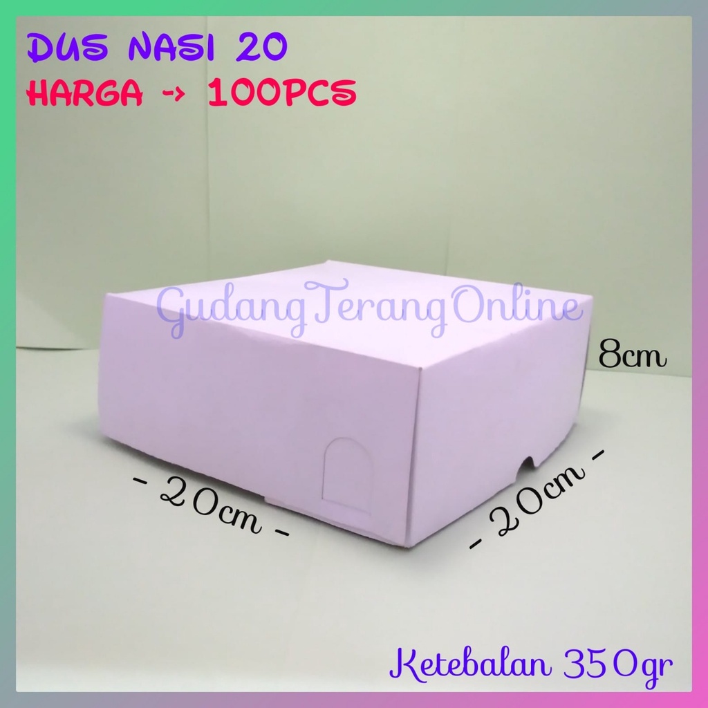 

Kardus nasi 20 / kardus nasi putih / dus nasi isi 100pc