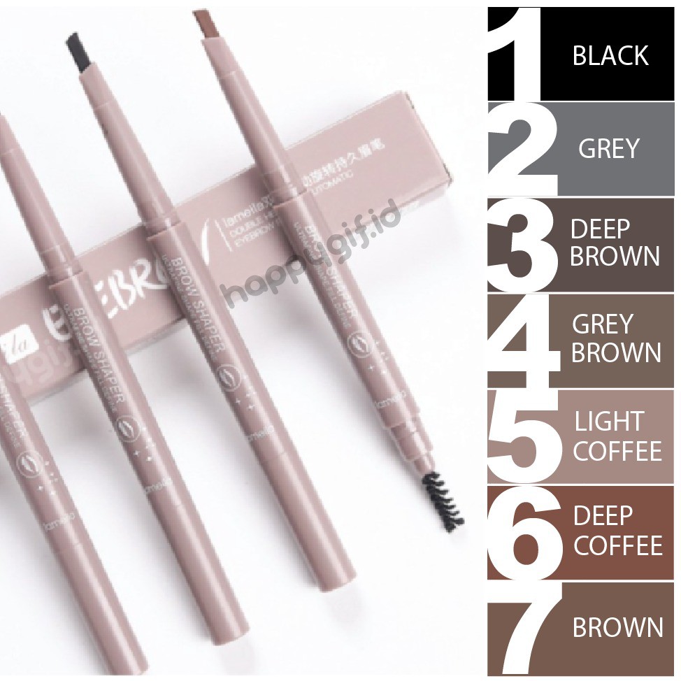 LAMEILA 7 Colors Double Heads Eyebrow Pencil Lasting Eyebrow Pen (Waterproof)