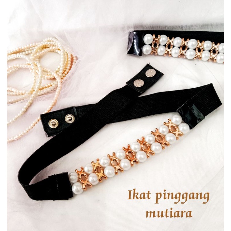 ikat pinggang wanita cantik mutiara belt sabuk wanita murah