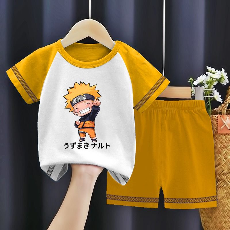 SETELAN DISTRO ANAK NARUTO KUNING | BAJU ANAK CEWEK COWOK | BAJU ANAK MURAH | BAJU ANAK LUCU
