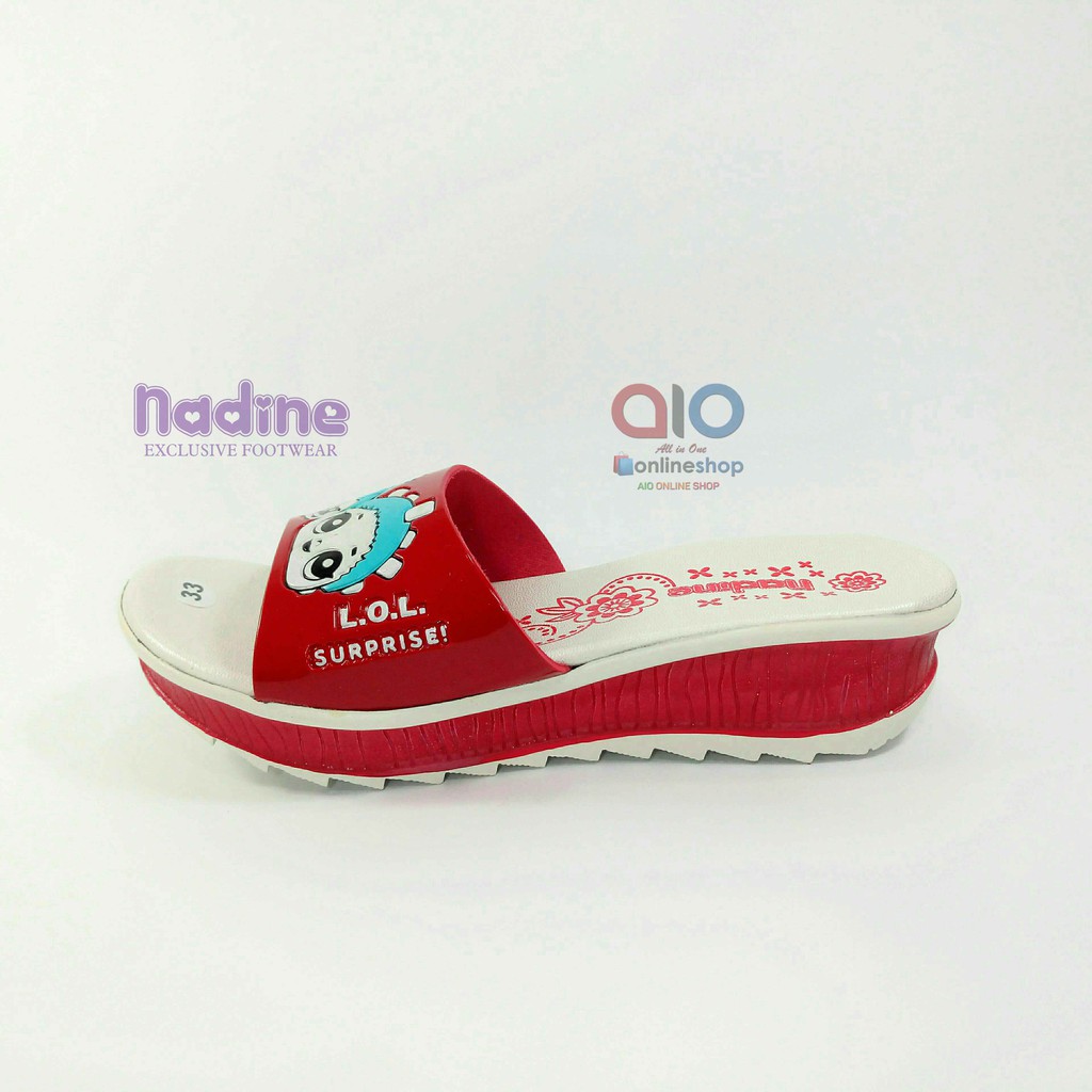 Nadine Sandal Selop Anak Wedges 31 - 35 LOL Hak 3 Cm Perempuan Casual Fashion N04