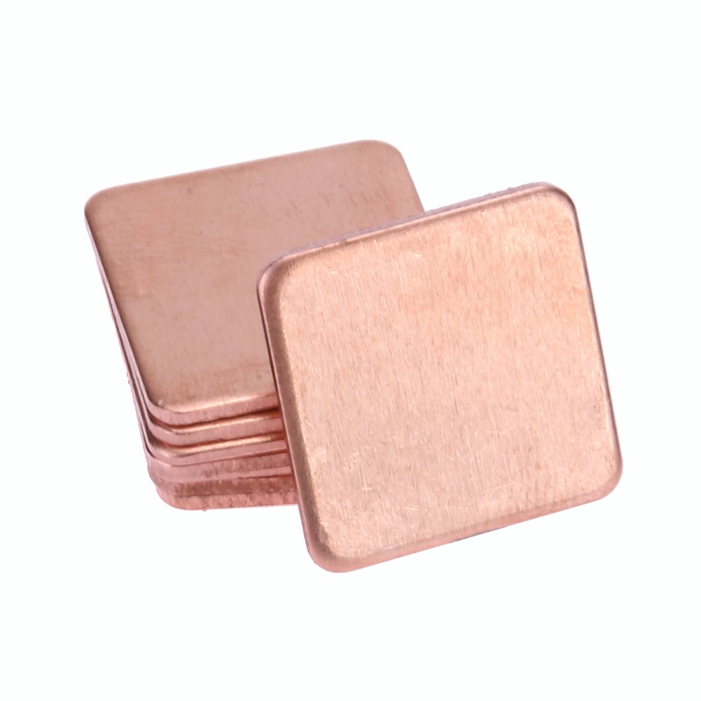 MOJITO 10 pcs 20mmx20mm 0.3mm to1.5mm Heatsink Copper Shim Thermal Pads for Laptop #UK