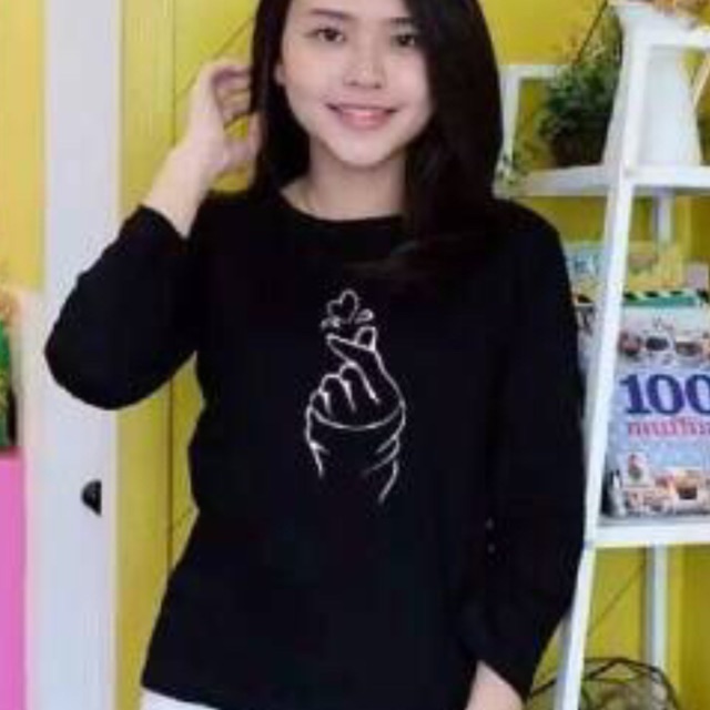 Kaos oblong wanita lengan panjang