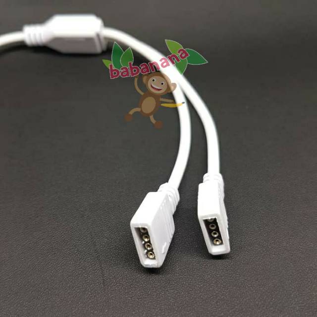 Kabel RGB Splitter 1 to 2 Female 4 pin putih