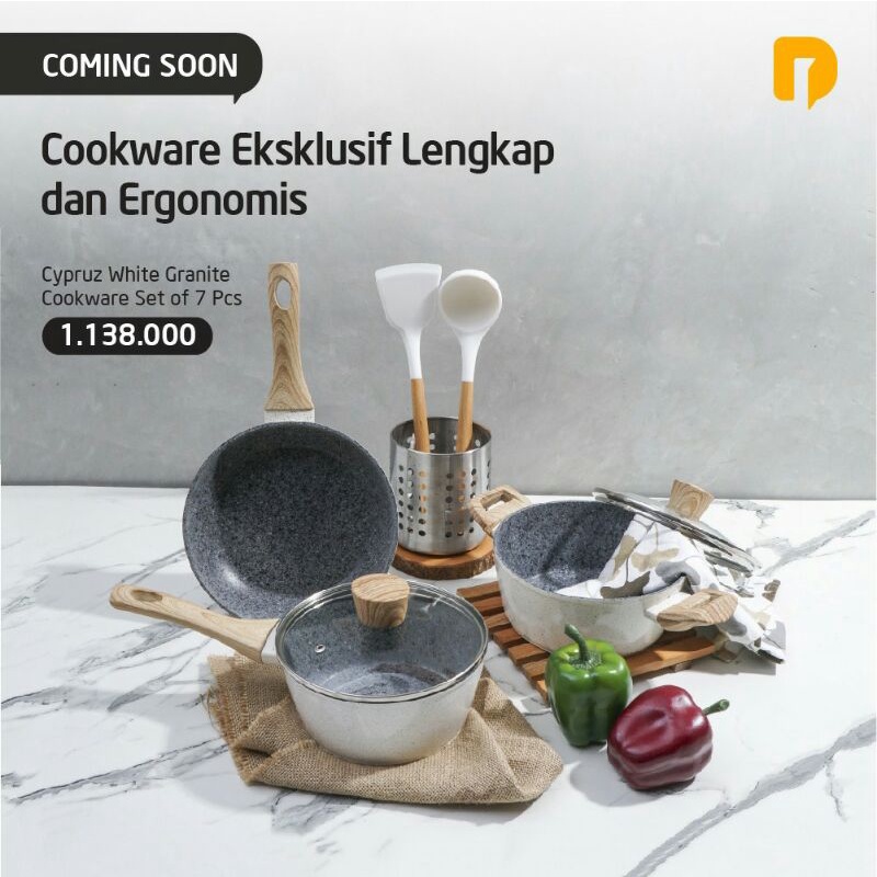 Cypruz Granit White 4 lapisan anti lengket