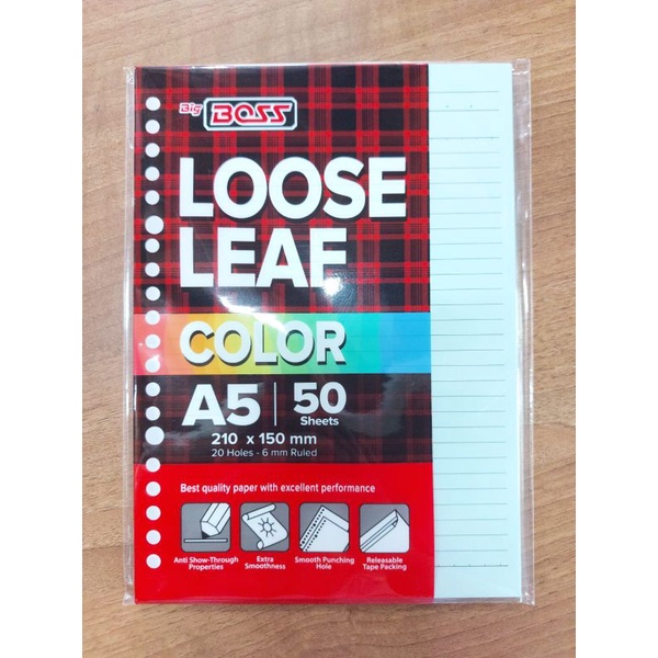 

LOOSE LEAF A5 4 WARNA 50 L