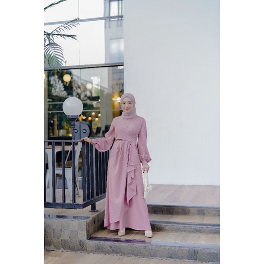 ADIBA - Rissa Dress/ Gamis Terbaru 2021 / Dress Muslim Kondangan Ada Size S M L XL-2