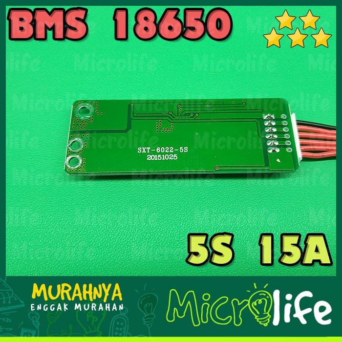 BMS 5S 15A LITHIUM ION 18650 PCM BATTERY MANAGEMENT PROTECTION BOARD