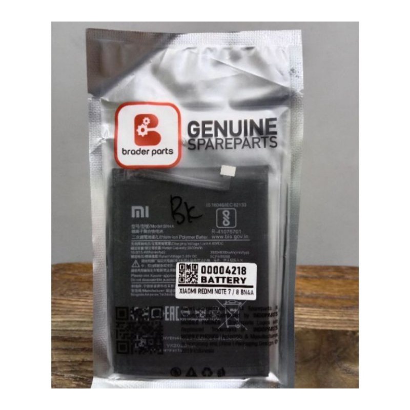 Baterai BN4A Brader Parts Double Power For Xiaomi Redmi Note 7 / Note 7 Pro