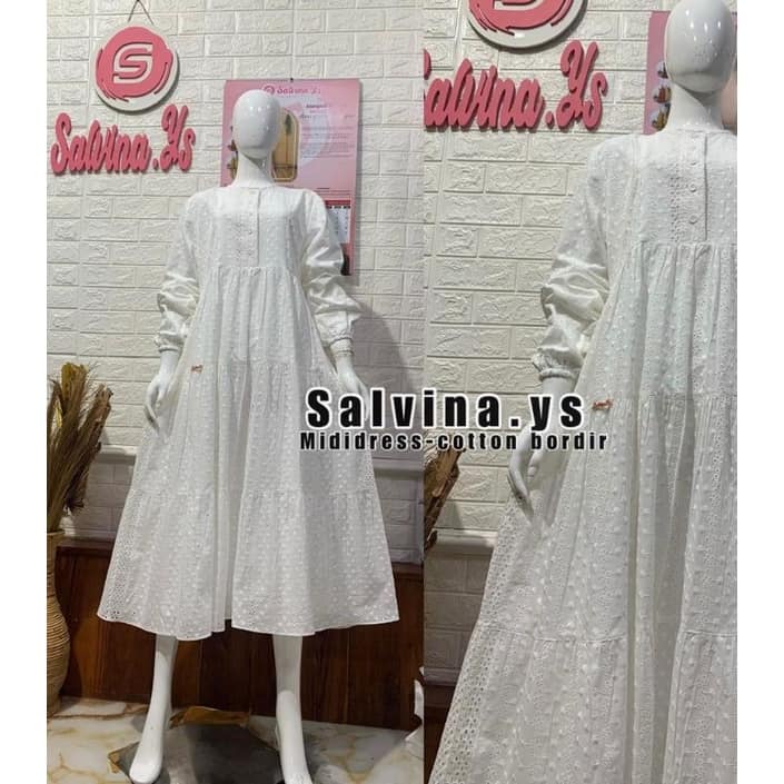 Salvina.ys / Mididress cotton bordir / Mididress Full Cotton Bordir Ori By Salvina.ys