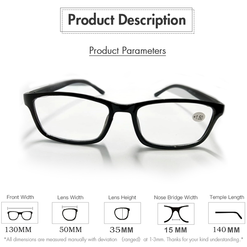 COD TERBARU Kacamata Plus (+) uk +1.00 s/d +3.00 Untuk Pria dan Wanita UNISEX Kaca mata Baca Lensa Plus Kacamata Rabun Dekat Fashion Terkini Reading Glasses Unisex