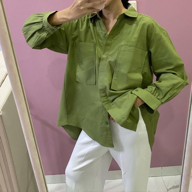 oversize shirt linen / Kalin Shirt / Kemeja Oversize / Oversize Linen