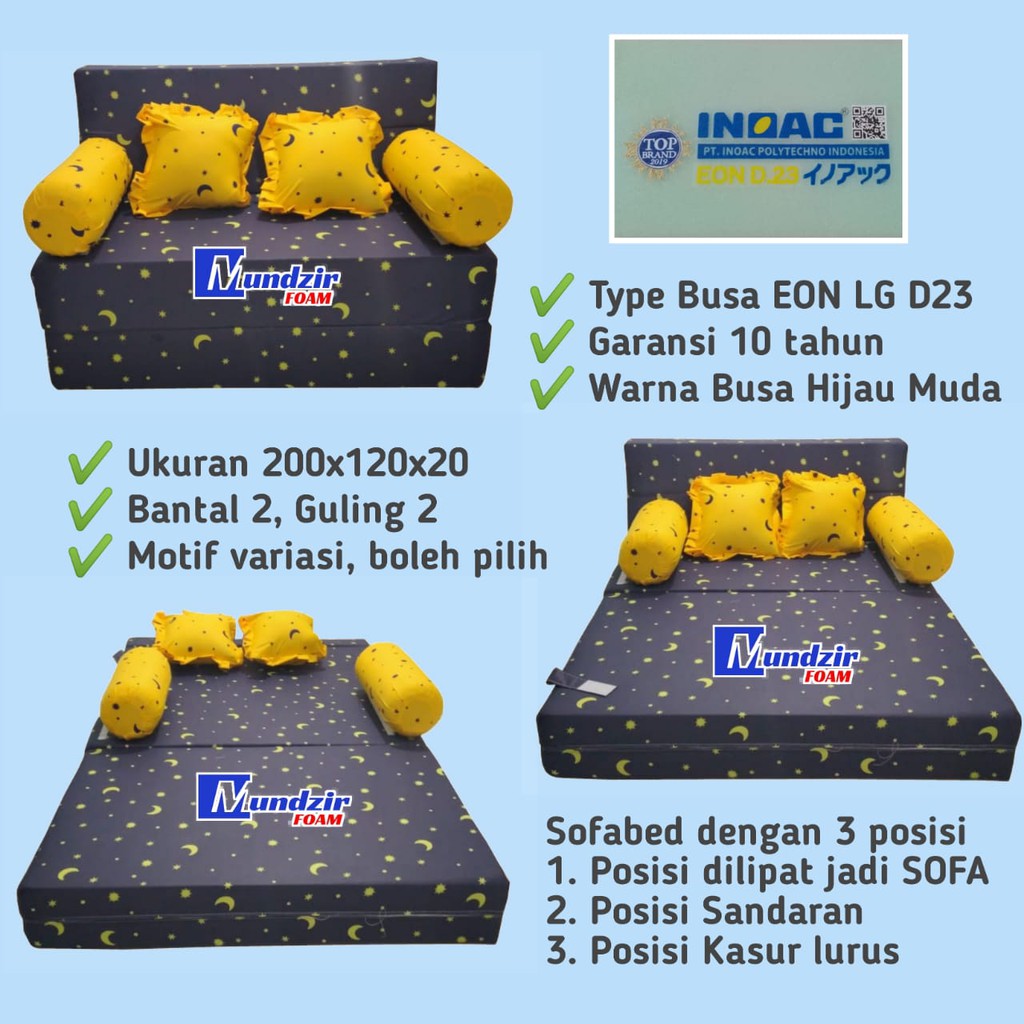 Jual INOAC Sofa Bed Kasur Busa Lipat 200x120x20 Cm Density 23 EON LG ...