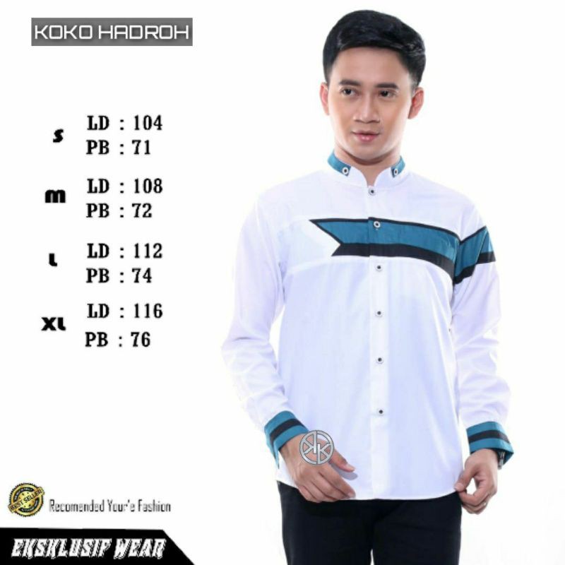 baju koko putih hadroh
