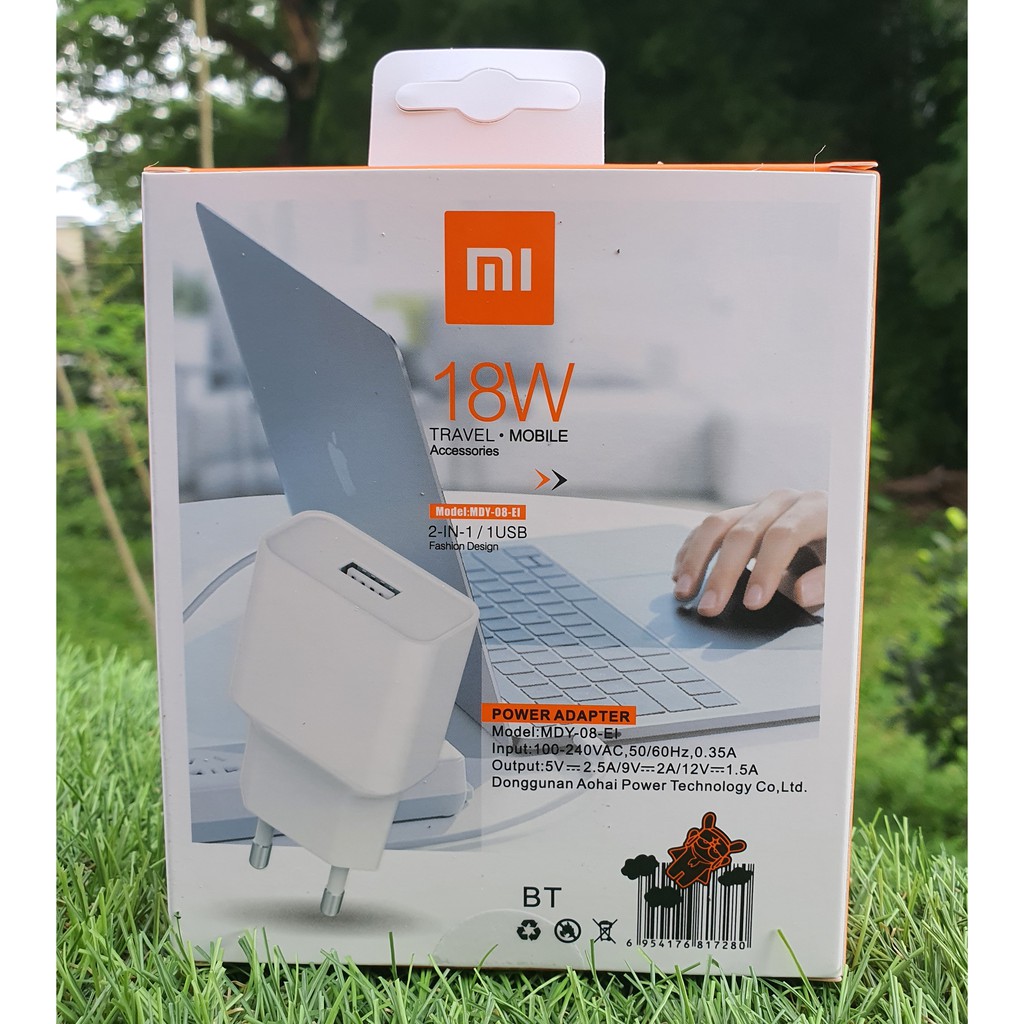 CHARGER XIAOMI MICRO USB POWER &amp; TRAVEL ADAPTER 3.0 18W MURAH MERIAH