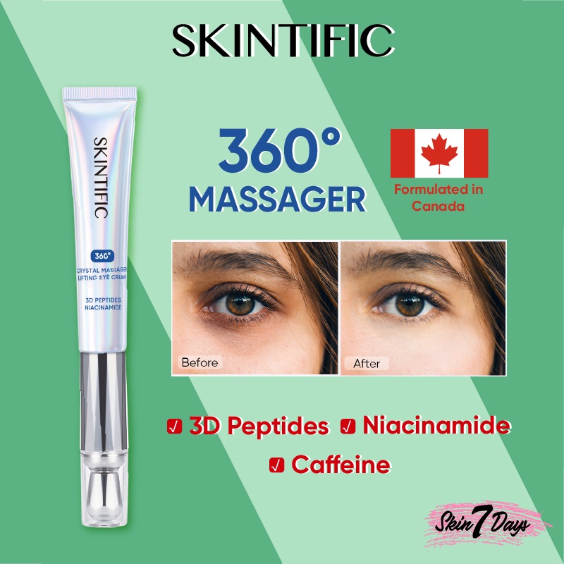 SKINTIFIC 360 CRYSTAL MASSAGER LIFTING EYE CREAM 20ml (Formulated in Canada) Skintific Eye Cream Kri