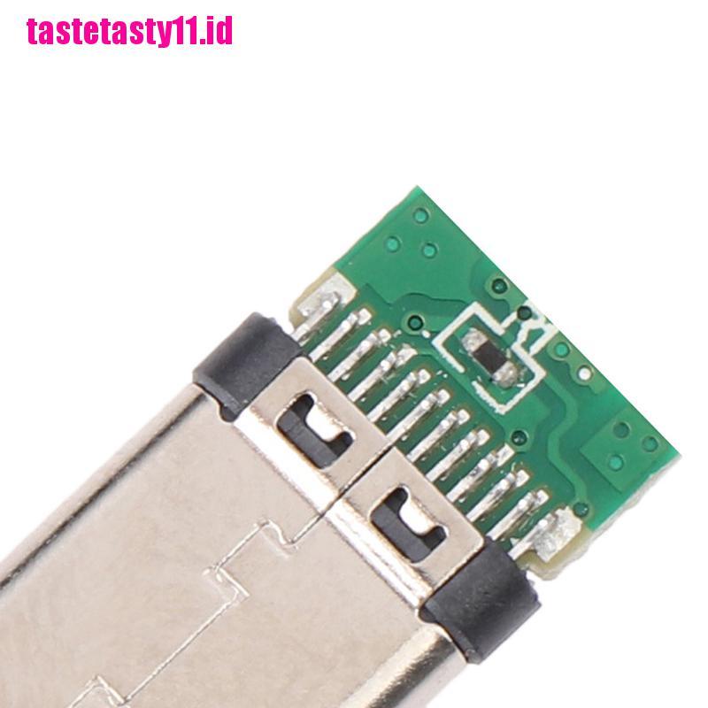 5pcs Konektor Soket Plug Solder USB 3.1 Tipe C Male DIY Untuk PC