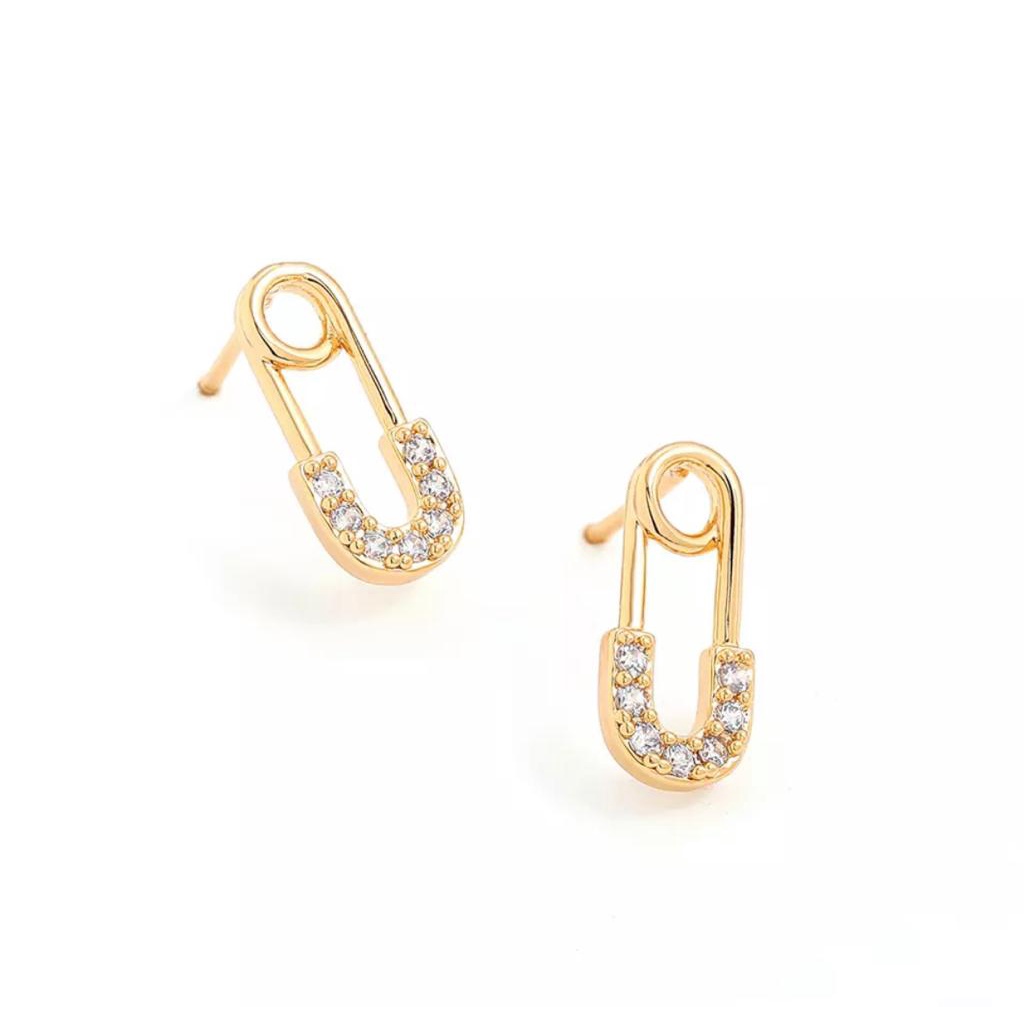 AN806 Anting Wanita Unik Model Peniti Emas anting-anting tusuk fashion wanita kekinian model desain 