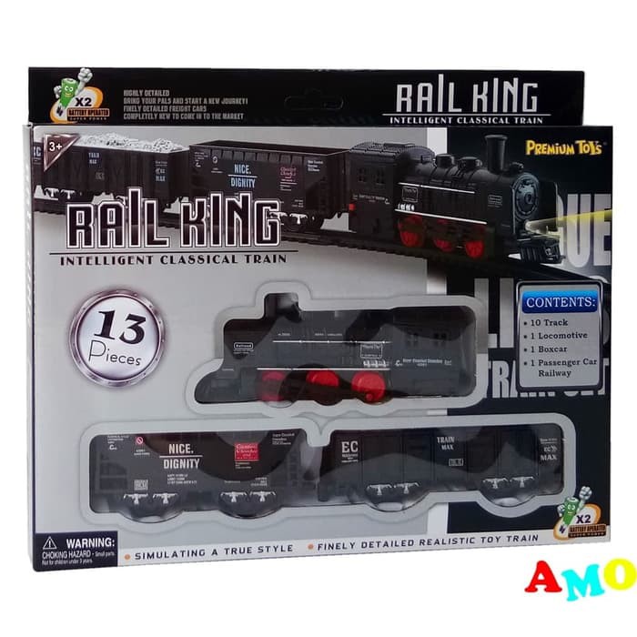 Mainan Kereta Api Rail King 19 Pcs dan 13 Pcs