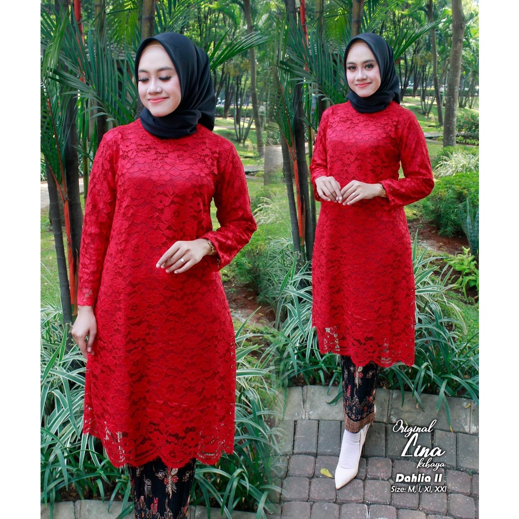 Stelan Kebaya Tunik / Kebaya Brukat / Kebaya Pesta / Kebaya Modern Dan Rok Plisket/ Kebaya Terbaru 2