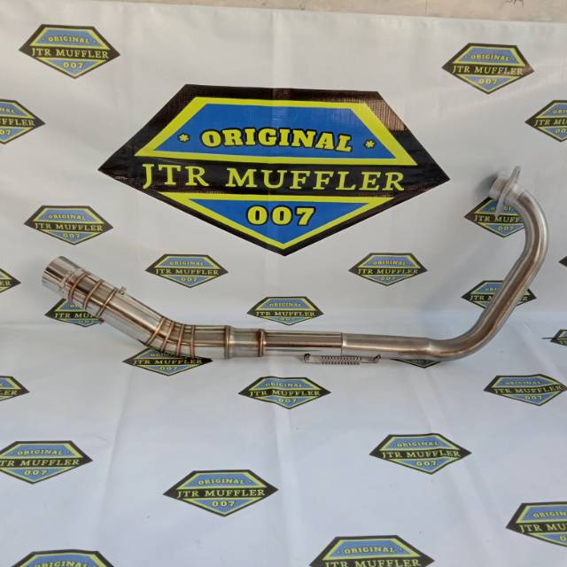 Pipa Leheran KNALPOT SATRIA FU karbu dan Injeksi semi stainless cacing